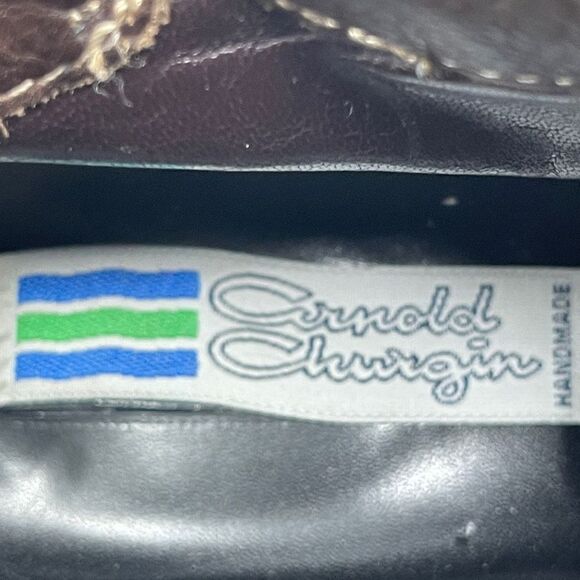 Arnold Churgin Womens Heeled Boots Pointed Toe Size Zip Leather Brown EU 39 - Picture 7 of 9